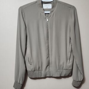 Babaton Women's Gray Bomber Jacket